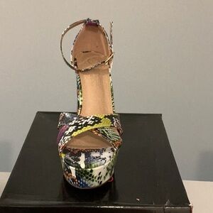 DbDk Fashion Multicolor Platform Heels